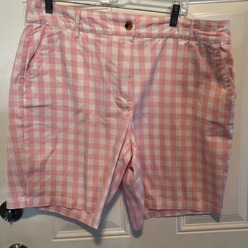 Like New Pink/White Check Shorts